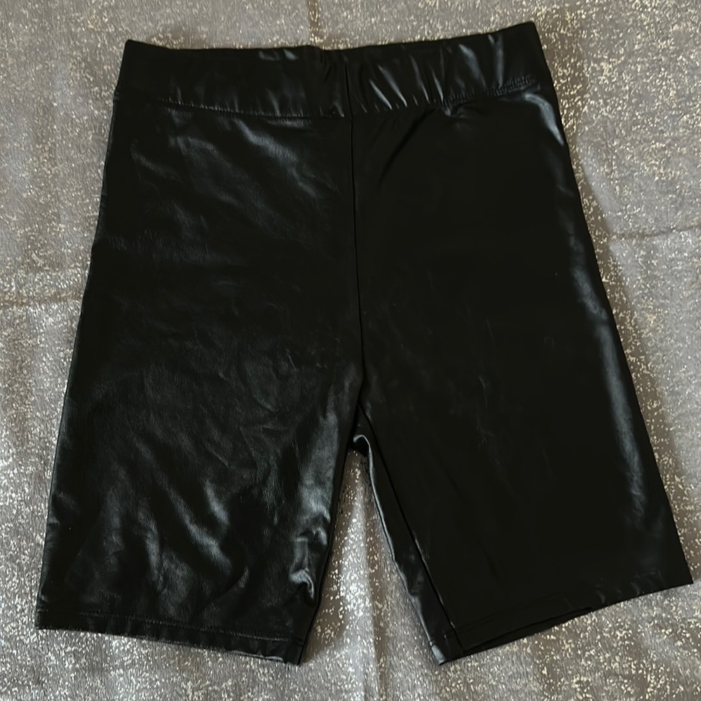 Forever 21 faux leather… black shorts .. size small